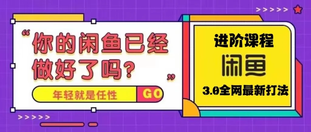 火爆全网的咸鱼玩法进阶课程，单号日入1K的咸鱼进阶课程-网课资源站